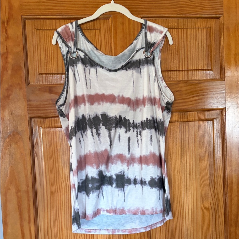 Stylish Tie-Dye Sleeveless Top